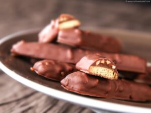 Barre chocolatée biscuitée