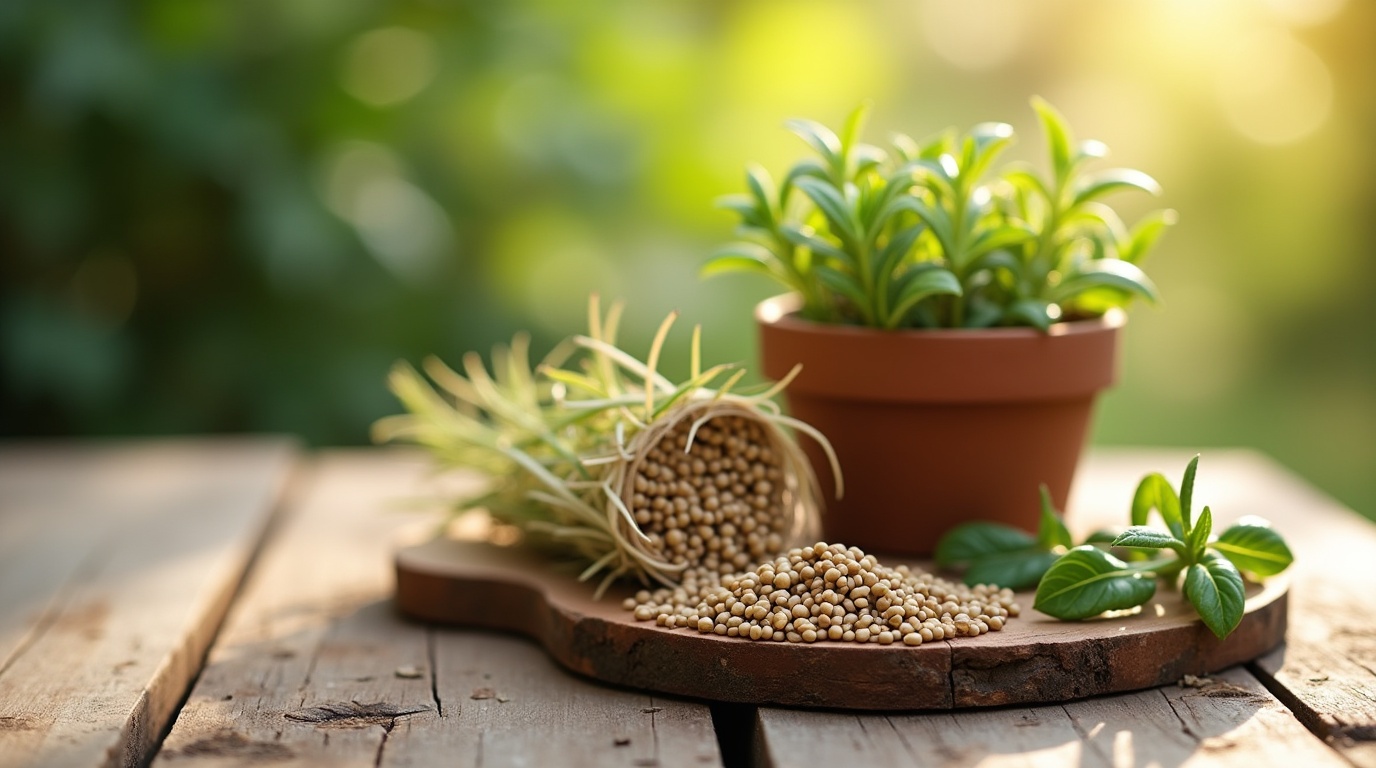 Racine d'ashwagandha et pot d'herbes sur table en bois illustrant l'impact sur le cortisol